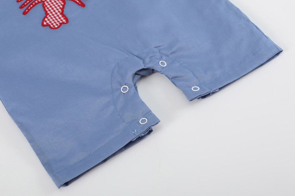 Denim Look Crawfish Romper - Lil Cactus