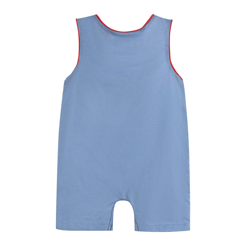 Denim Look Crawfish Romper - Lil Cactus