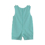 Future Pickleball Player Green Gingham Romper - Lil Cactus