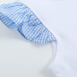 Girls Light Blue Gingham Golf Tee and Shorts 2pc Set - Lil Cactus