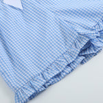 Girls Light Blue Gingham Golf Tee and Shorts 2pc Set - Lil Cactus