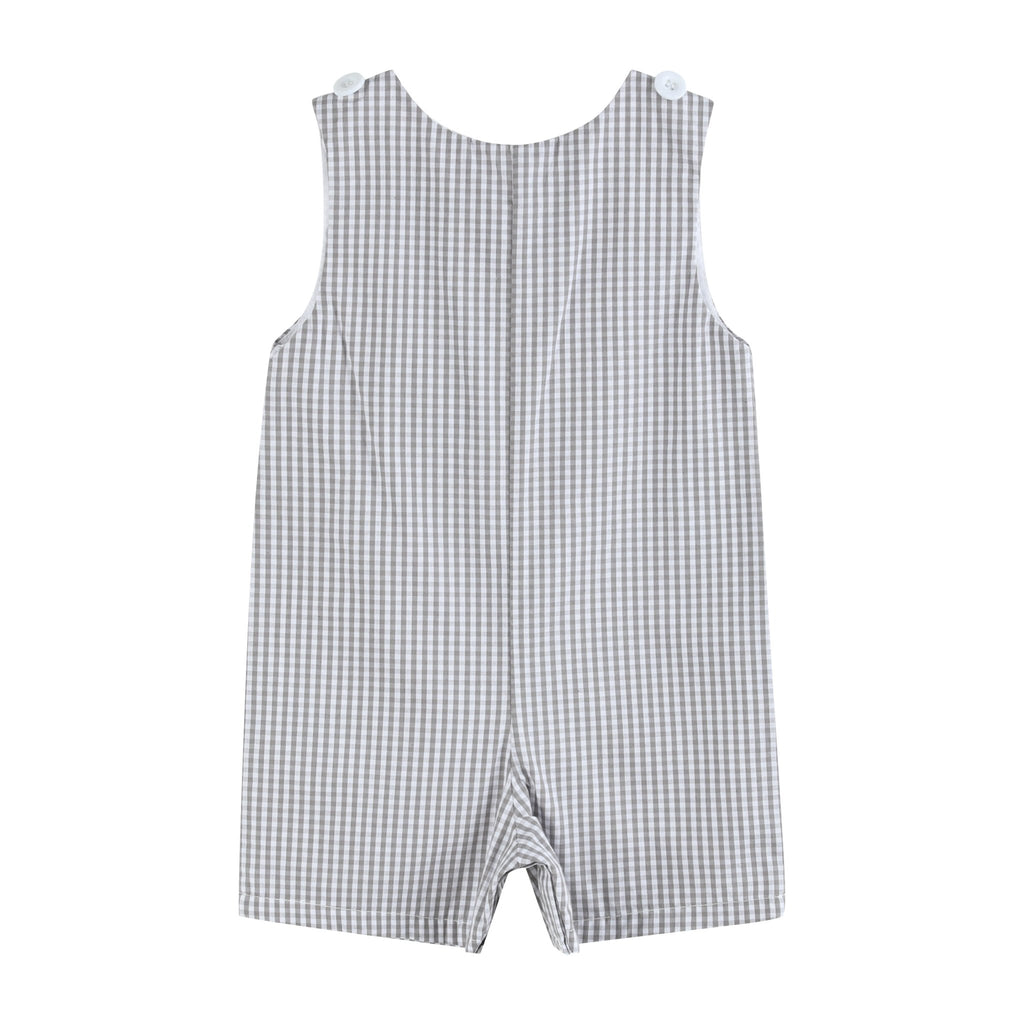 Gray Gingham Golf Shortalls - Lil Cactus