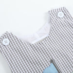 Gray Gingham Golf Shortalls - Lil Cactus