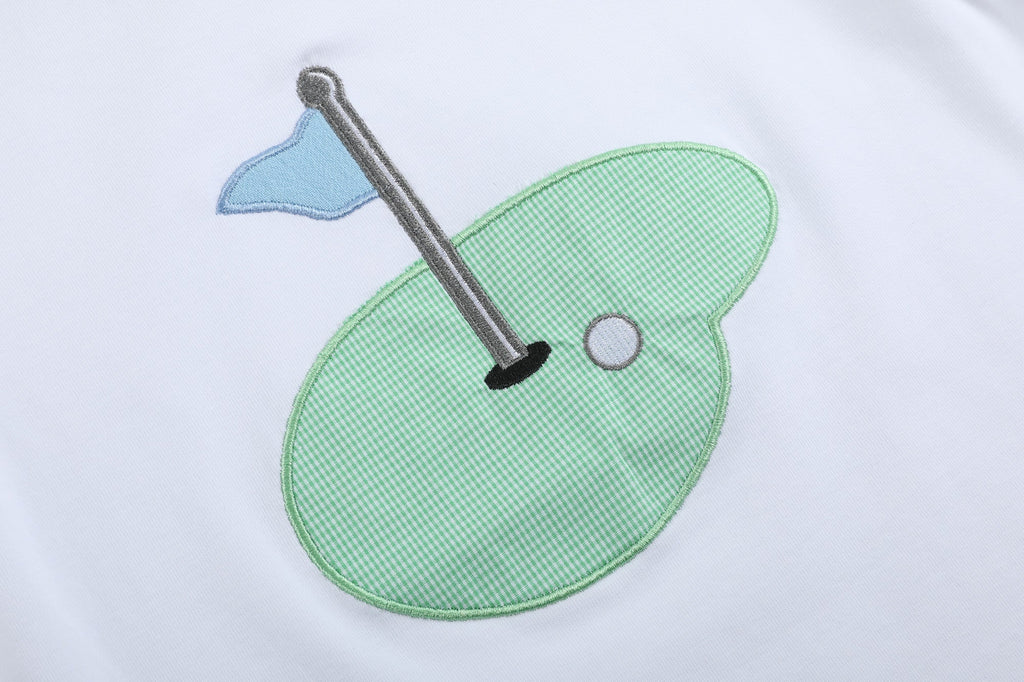 Gray Gingham Golf Tee and Shorts 2 pc Set - Lil Cactus