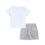 Gray Gingham Golf Tee and Shorts 2 pc Set - Lil Cactus