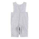 Gray Gingham Mallard Smocked Overalls - Lil Cactus