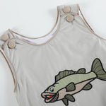 Khaki Green Fish Bubble Romper - Lil Cactus