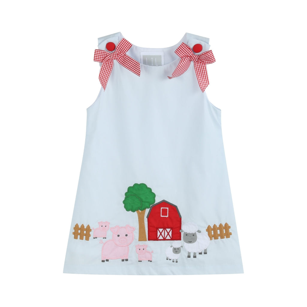Light Blue Barnyard A - Line Dress - Lil Cactus