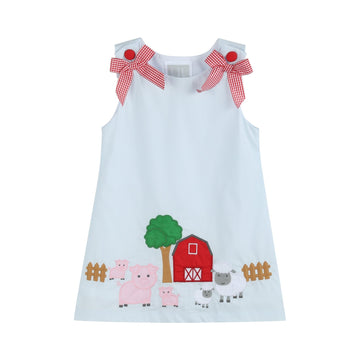 Light Blue Barnyard A - Line Dress - Lil Cactus