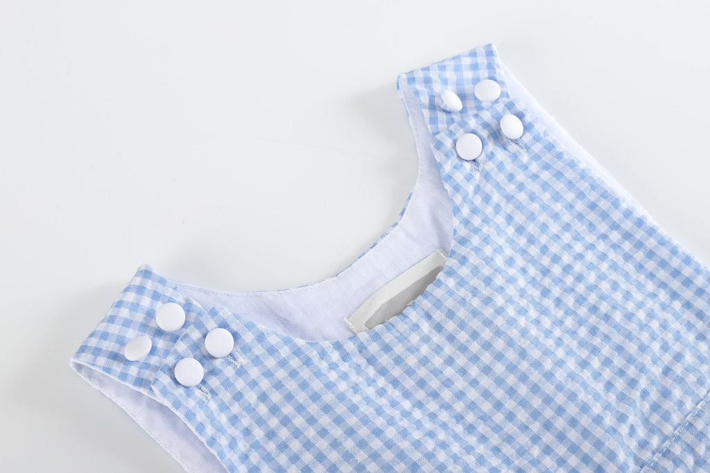 Light Blue Gingham Jon Jons - Lil Cactus