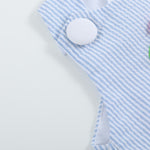 Light Blue Seersucker Turtle 2pc Bloomer Set - Lil Cactus