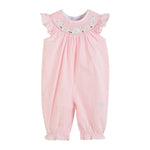 Light Pink Bunny Smocked Romper - Lil Cactus