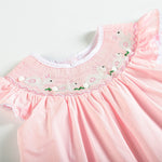 Light Pink Bunny Smocked Romper - Lil Cactus