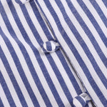 Navy Blue Stripe and Red Ruffle Bow Dress - Lil Cactus