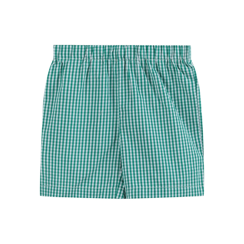 Pickleball T-Shirt and Green Gingham Shorts Set - Lil Cactus