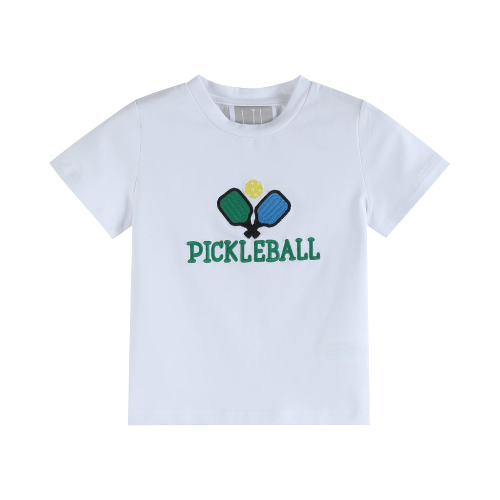 Pickleball T-Shirt and Green Gingham Shorts Set - Lil Cactus