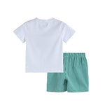 Pickleball T-Shirt and Green Gingham Shorts Set - Lil Cactus