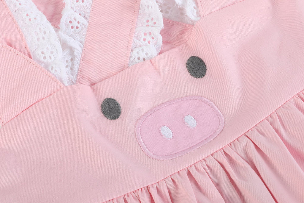 Pink and Lace Piggy Dress - Lil Cactus