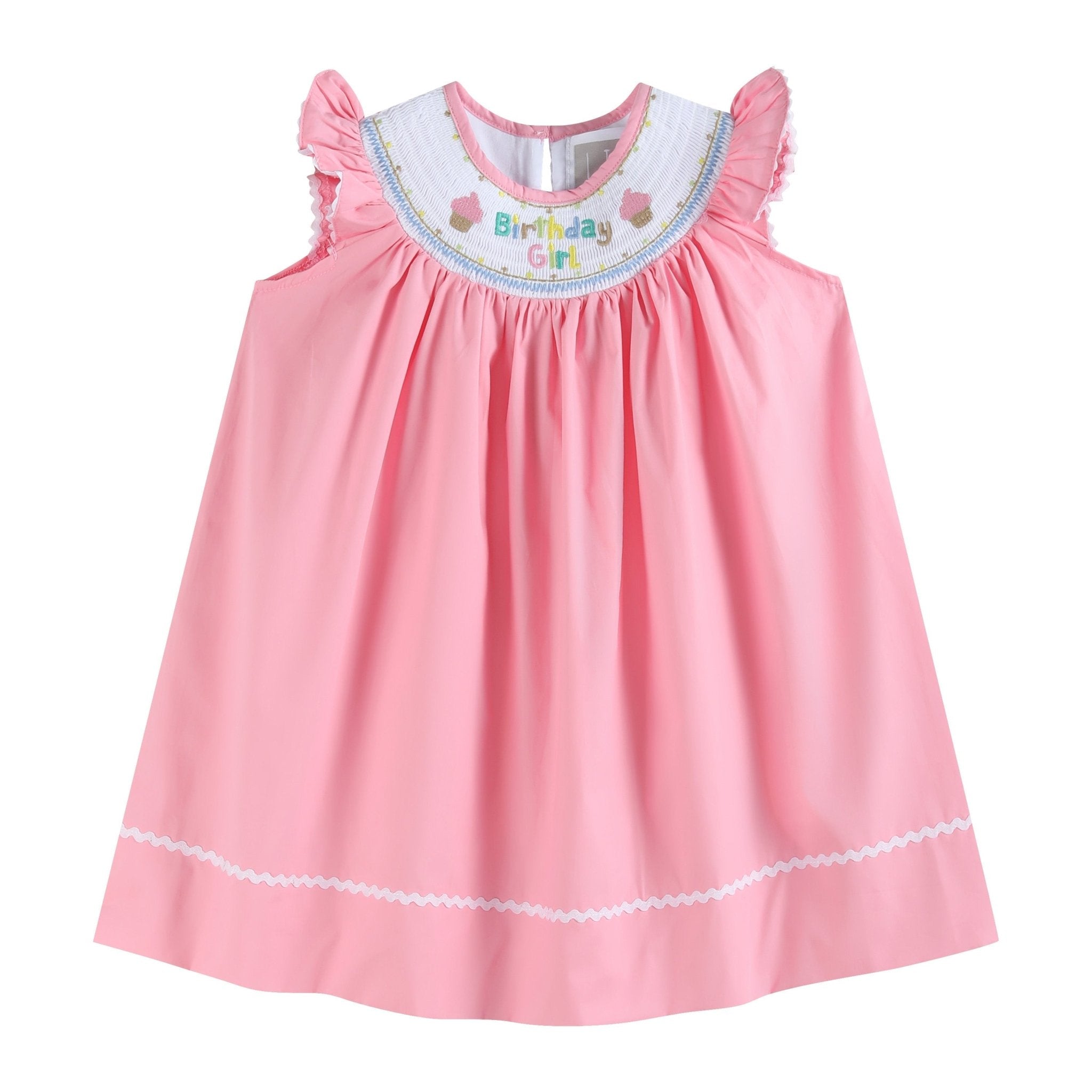 Lil Cactus Baby Dress Ð Pink Birthday Girl Smocked Bishop Dress