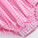 Pink Gingham Crawfish Smocked Flutter Romper - Lil Cactus