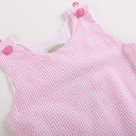 Pink Seersucker Flamingo Ruffle Dress - Lil Cactus