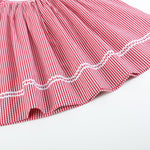Red Gingham Baseball Smocked Bishop Dress - Lil Cactus