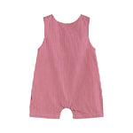 Red Gingham Baseball Smocked Shortalls - Lil Cactus