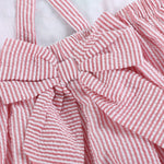Red Seersucker Strawberry Ruffle Romper - Lil Cactus
