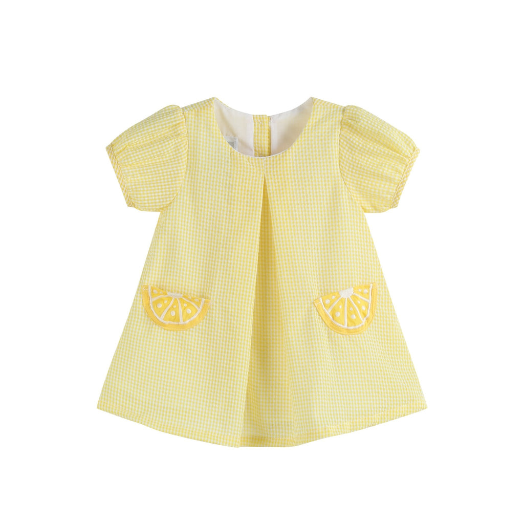 Yellow Lemon Dress and Panty Cover Set - Lil Cactus